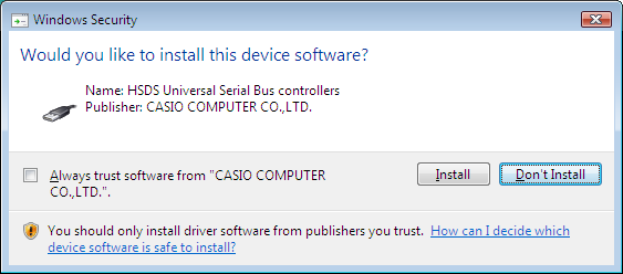 1. Installere programmet Hvis datamaskinen kjører Windows Vista a. Dialogboksen som vises nedenfor vil bringes frem når installasjonen starter.