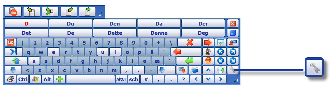 [ INTRODUKSJON ] [ Programvaren OnScreenKeys er et skrive- og kommunikasjonshjelpemiddel for mennesker som ikke kan bruke det vanlige maskinvare-tastaturet eller datamaskinmusen.