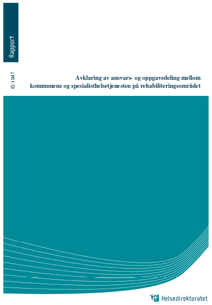 Bakgrunn Rapport 02/2012 fra Helsedirektoratet: Avklaring av ansvar.