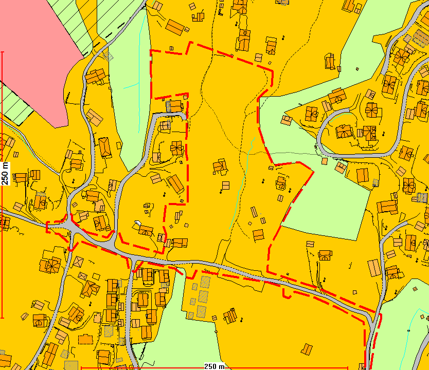 området som har samme rekkefølgekrav til oppgradering av Revemyrveien, dette gjelder planene Paulen 2/8 m.fl (2007), Revemyrveien 30 m.fl. (2014), i tillegg skal planen Tyttebærheia gnr/bnr 2/14 m.fl. (2006) stå for bygging av fortau lengst mot vest.
