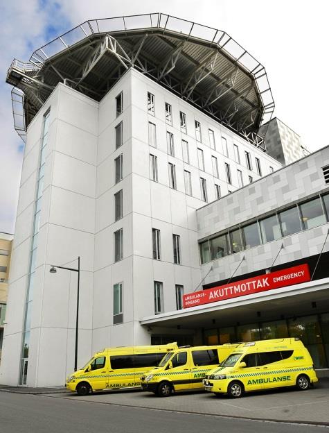 St. Olavs Hospital - Øya Lokalsykehus (300 000) Regionalsykehus (700 000) Universitetssykehus Akuttmottaket Voksne >