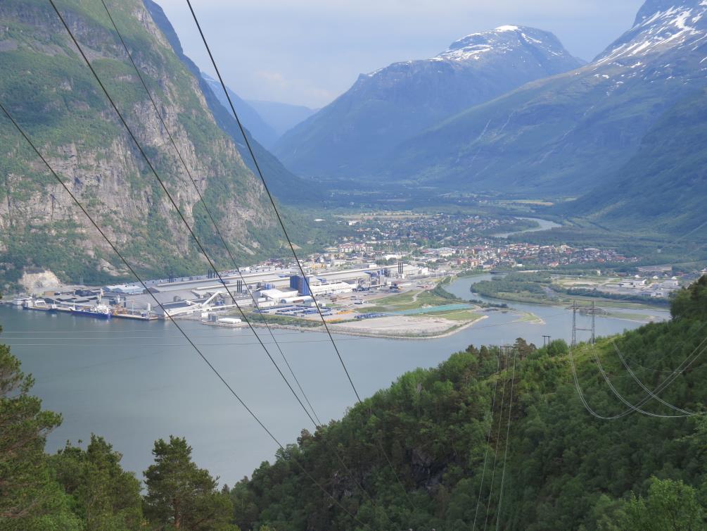 Industriforbruk Hydro Sunndalsøra Teknologisk utvikling Rammebetingelser Norske Skog Skogn Marked