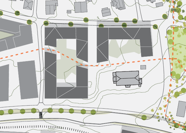 1.2 Sammenstilling: I tabellen under er vist sammenstilling av beregnet utbyggingspotensiale hvor eksisterende overflateparkering (120 plasser) langs Sørumsandvegen videreføres: Felt BRA bolig