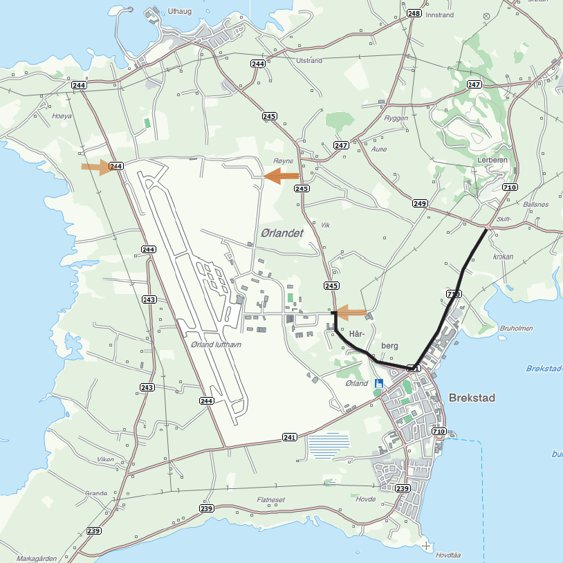 3.1 FV 710 Rute Type transport Antall lastebiler med last i gjennomsnitt (en retning) Fv 710 Stein og pukk 150 kjt/døgn (inntil 250 på topp) Annen trafikk langs ruten - ÅDT 4000 kjt.