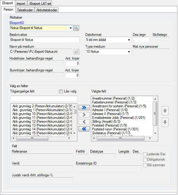 Autoeksport til Notus I denne beskrivelsen forutsettes det at PLIntegration er installert på en dertil egnet server.