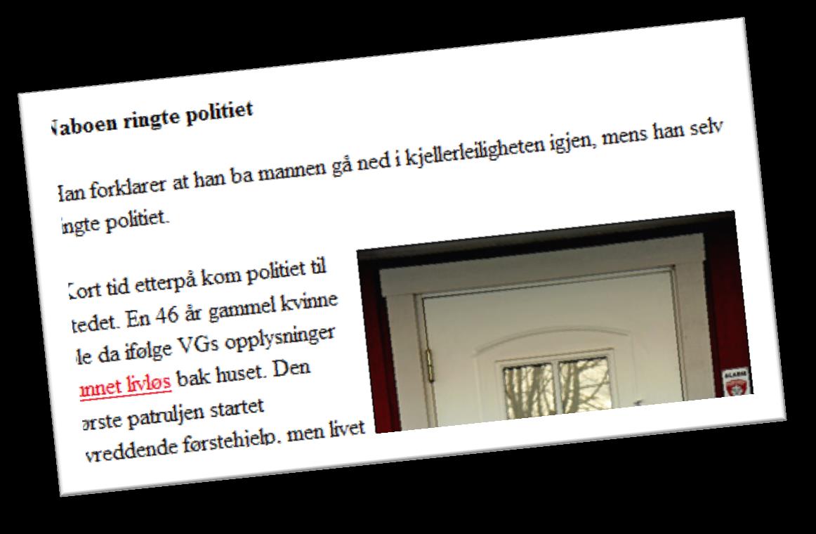 matrikkelen Foto: Aftenposten.no Foto: vg.no vg.