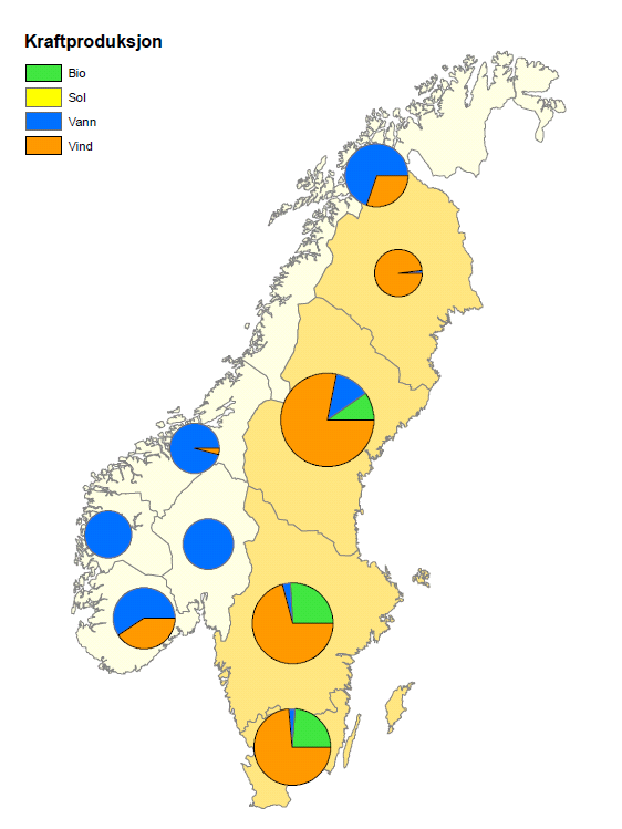 Elsertproduksjon i NO og SE i 2014 1,38 TWh [VERDI] TWh