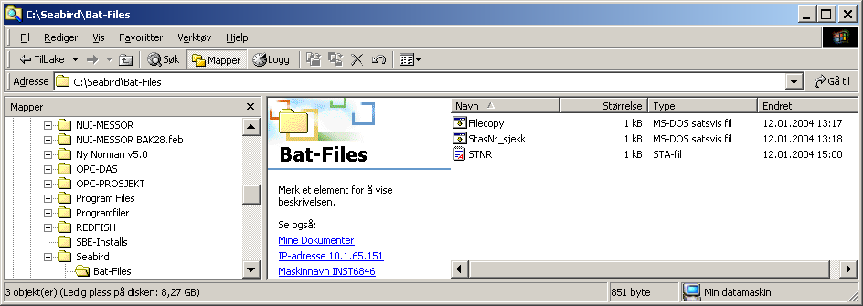 Side: 5 av 5 Jeg oppfordrer alle til å starte SBEDataProcessing.exe manuelt og kikke på de forskjellige programmer og settinger for å bli best mulig kjent med disse.