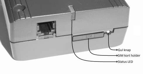 2. Pakkens innhold: 1: MC52 kabel 2: GSM-modul 3: Antenne + Denne brukerveiledningen 3. SIM-kort Det settes inn et SIM-kort i GSM-modulen.