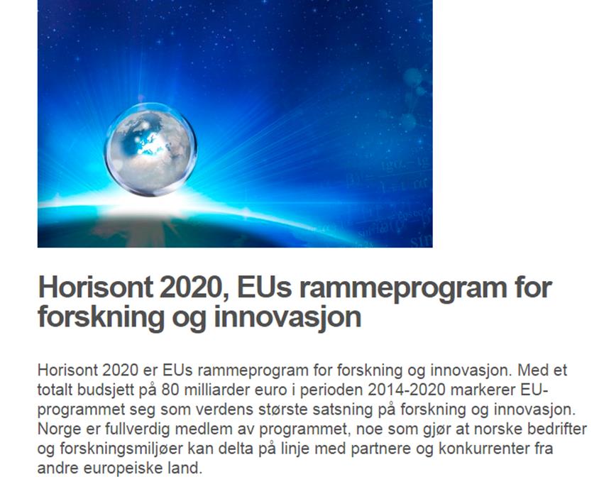 Forts 1: Horisont 2020 Ett program, tre prioriteringer: Fremragende