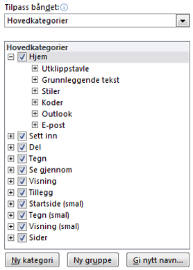 Holde favorittkommandoene i nærheten På verktøylinjen for hurtigtilgang øverst til venstre i OneNoteprogramvinduet finner du snarveier til kommandoer du bruker ofte.