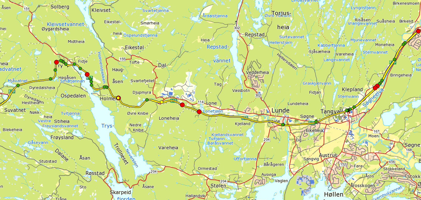 4.6 Samfunnet for øvrig Posten «samfunnet for øvrig» omfatter endringer i ulykker, støy og luftforurensing og skattekostnad. Skattekostnad er kostnader knyttet til å drive inn skatter og avgifter.