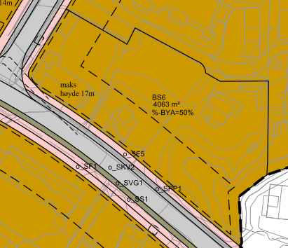 Felt BS6 Felt BS6 utgjør ca 4,0 daa og omfatter småhusbebyggelsen fra Nye Stasjonsvei og langs Spikkestadveien østover.