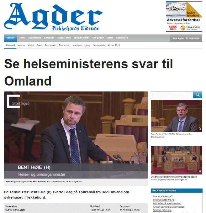 Høringsrapport sendt ut 28.