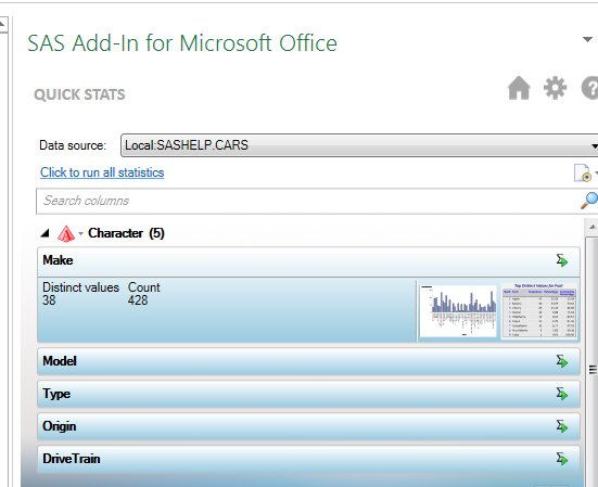 SAS ADD-IN FOR MICROSOFT