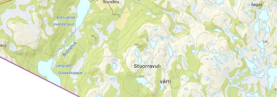4 Botnelva og Jarfjordbotn 4.1 Områdebeskrivelse Stasjonsområde Område for alternativt utslippspunkt for spillvann i Botnelva RUSSLAND Figur 5.