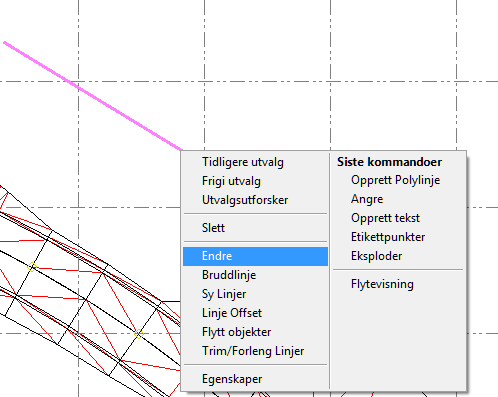3D linjer Linjer med 3D informasjon (XYZ) kan benyttes i maskinstyringen som 3D linjer. Operatøren velger linjen han vil kjøre etter og setter selv en grøftebredde. Typisk brukt ved VA grøfter.