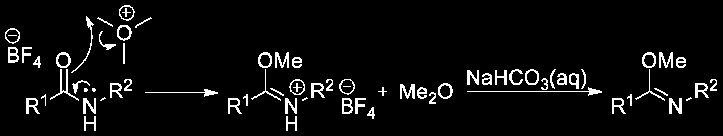 2.7 Syntese av NHC-salt 1 15 Skjema 2.14: Antatt mekanisme for reduksjon av aminosyre med LiAlH 4 Det andre trinnet er en Williamson reaksjon hvor en eter blir dannet fra et organohalid og en alkohol.