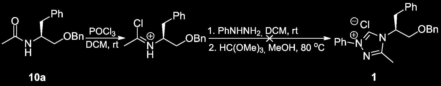 3.1 Syntese av NHC-salt 1 21 Det ble prøvd å rense produktblandingen med kolonnekromatografi, men produktet dekomponerte på både silica og aluminiumsoksid.