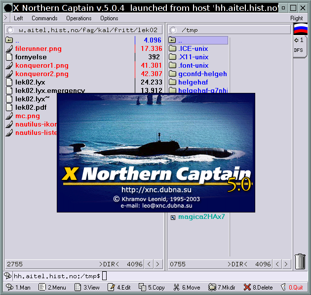 Håndtere filer side 9 av 10 Figur 2.6 viser «x northern captain», forkortet xnc.