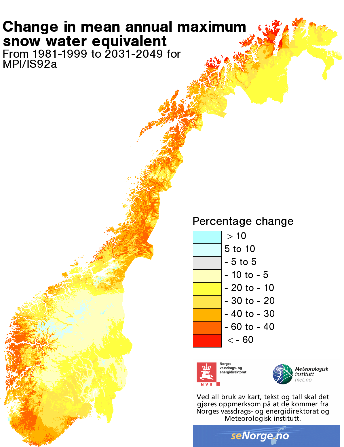 Max snømengde 2031-2050 (IS92a)