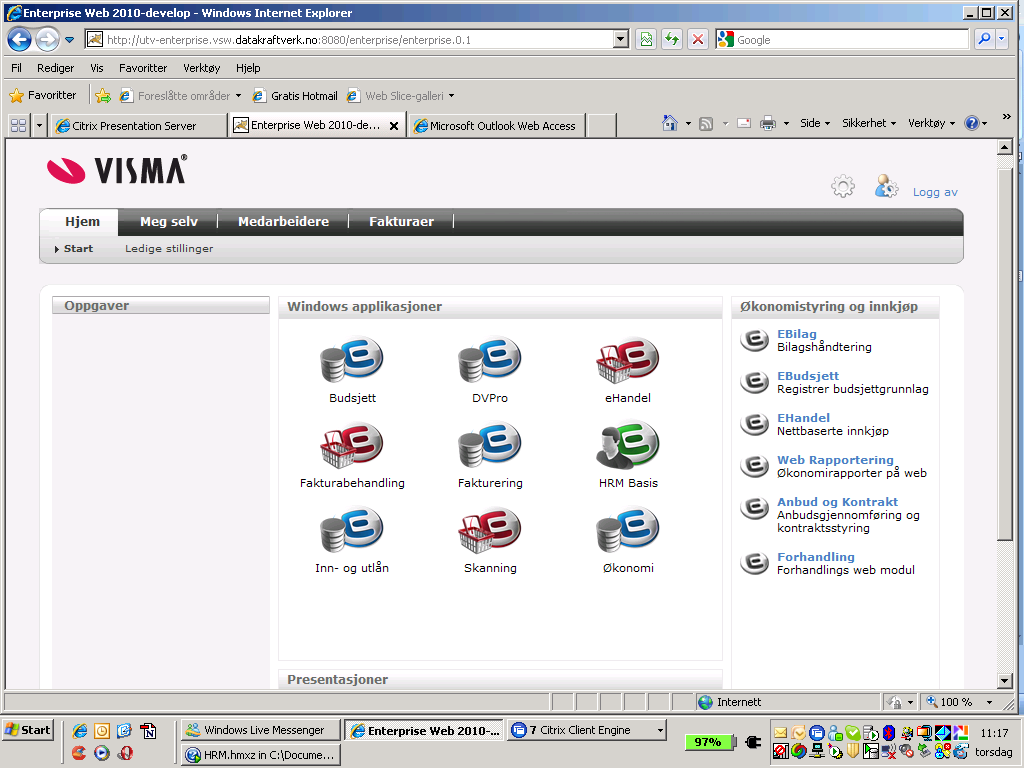 Velg Personalarkiv Visma