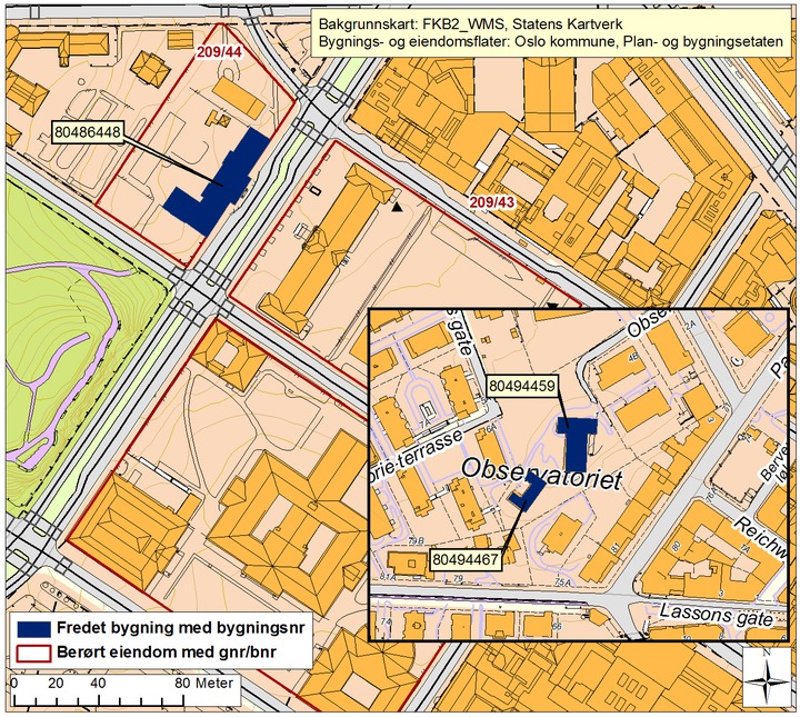 Forskrift om fredning av Statens kulturhistoriske eiendommer, kapittel 9 SENTRUM Kommune: 301/Oslo kommune Gnr/bnr: 209/44 211/196 AskeladdenID: 163416 Referanse til landsverneplan: Kompleks 99335702