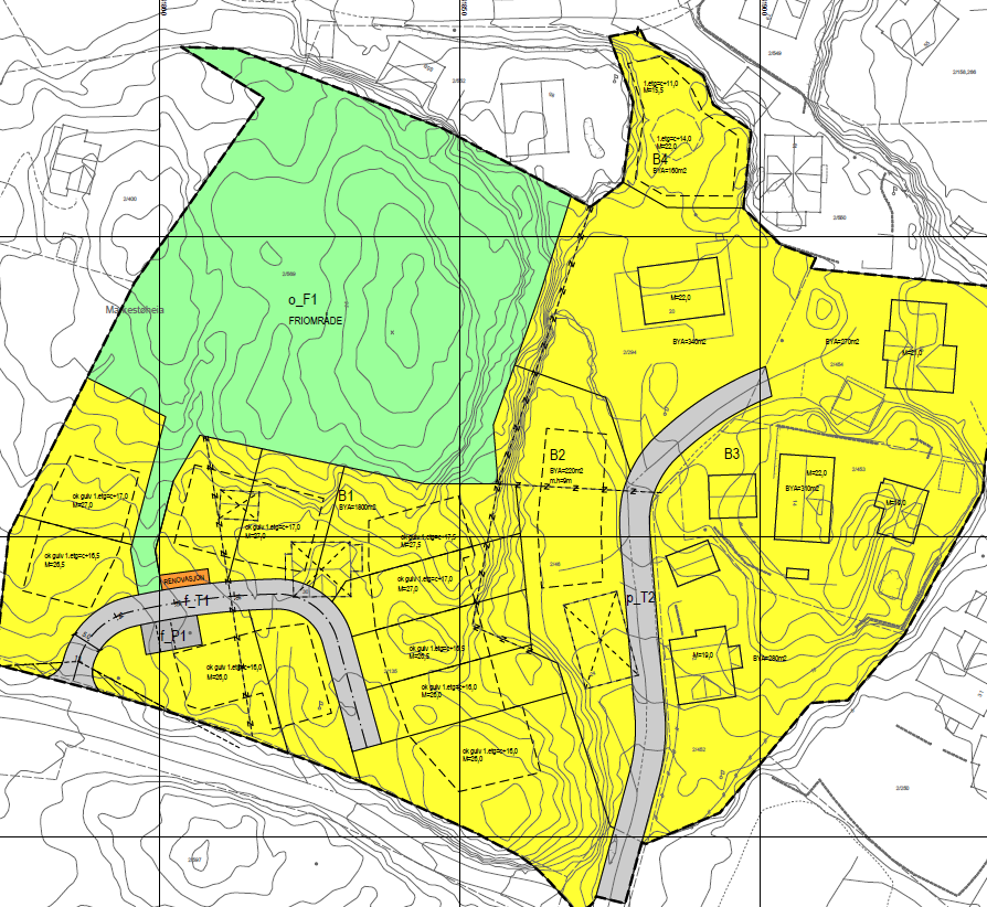 Østlig del av planområde består i dag av eneboliger med store tomter. Markestøheia er ubebygd og er et flott utsiktspunkt til Kristiansandsfjorden.