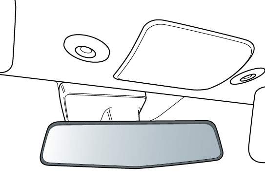 Speil Speil Justere utvendige sidespeil Trykk på knappen til det speilet du ønsker å justere (venstre eller høyre) og deretter på bryteren for å flytte speilet til ønsket posisjon.