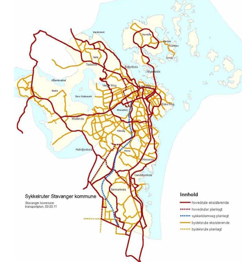 Hovednett for sykkel - Status Region vest: 23 kommuner med by >5000 innbyggere 2/3 har plan