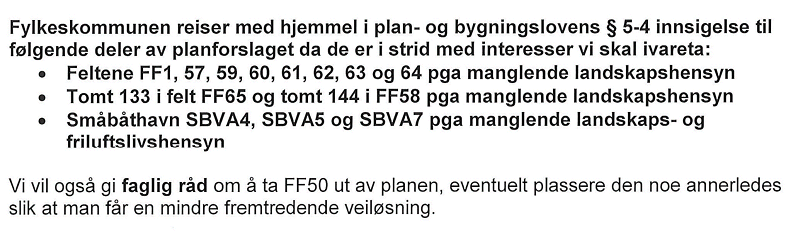 Side 6 Planforslaget lå til offentlig ettersyn i perioden 22.05.14 03.07.14. Det kom mange merknader til planforslaget, inkludert innsigelser fra Fylkesmannen og Fylkeskommunen.