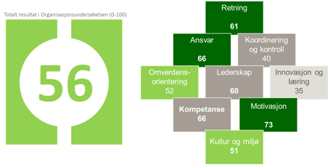 ansatte i ca 50 offentlige institusjoner i andre land Resultater Resultatene