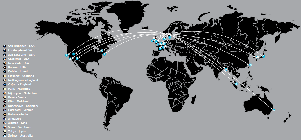 En global business, men. 50% av innovasjonene lisensieres lokalt.