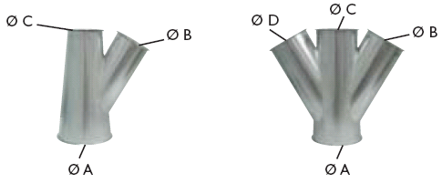 GALVANISERTE GRENRR OG PÅSTIKK MED SPENNBÅNDSKANT (FB.) Grenrør (fb.) 1,0 mm plate. 30 0 avgrening. Eventuelle flenser kommer i tllegg. Bukserør (fb.) 1,0 m m plate. 30 0 avgrening. Eventuelle flenser kommer i tllegg. Dobbelt grenrør (fb.