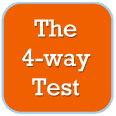 4-SPØRSMÅLSPRØVEN The Four-Way Test Fire-spørsmåls-prøven er - sammen med Yrkeskodeks for rotarianere - et viktig element i Rotary-medlemmenes etiske