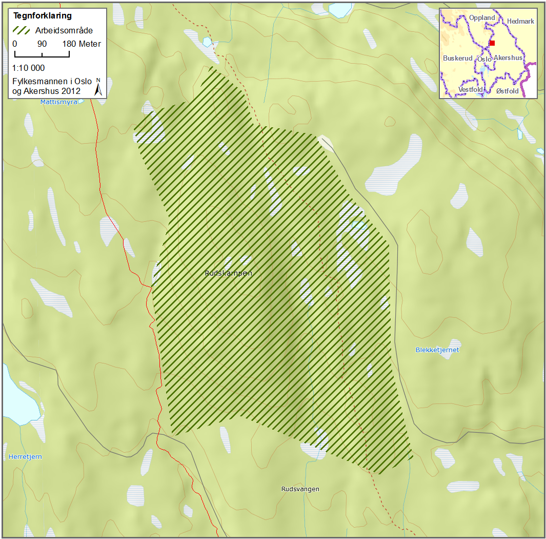 Rudskampen Nannestad kommune 1479 dekar kartlagt Lokaliteten ligger på et større åsparti nord i Romeriksåsen i vestre del av Nannestad kommune.