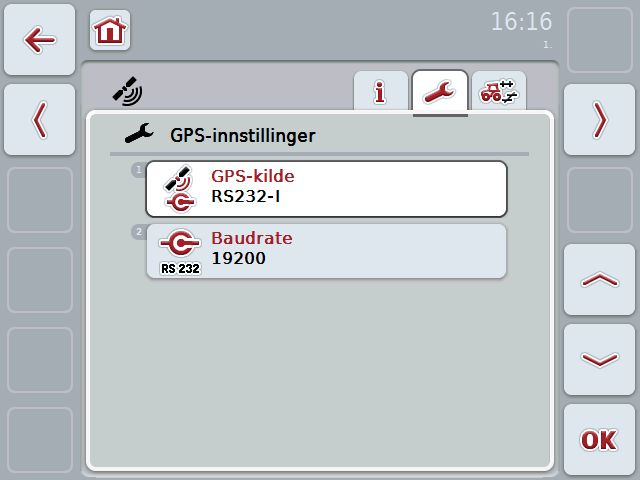 4.3 GPS-innstillinger I denne fanen vises GPS-kilde og baudrate.