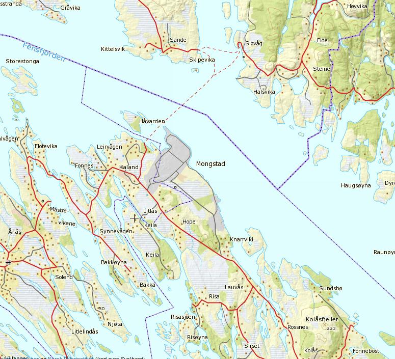I tillegg er det på kart merket med bolig på Austremyrane ca. 1 km nordvest fra anlegget, men det er et midlertidig boligkvarter tilhørende Statoil (som for øvrig er under flytting). Kilde: statkart.