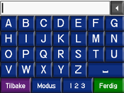 Tilpasse zūmo-enheten Endre tastaturet Trykk på > Tastatur. Standard viser et fullstendig alfabetisk tastatur. Store Knapper viser et skjermtastatur med store taster.