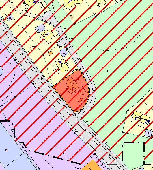 Figur 1: Gbnr. 77/277 med kommunedelplan for Nesbyen Det foreligger ikke særlige merknader til tiltaket fra Buskerud fylkeskommune og Fylkesmannen i Buskerud.