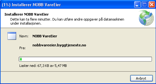 2 Installasjon og pålogging For å bruke NOBB for Vareeier må.net Framework installeres på alle pc-er hvor applikasjonen skal benyttes (link til nedlastingsside finnes på nobb.no).