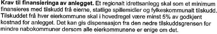 Spillemidler regionale idrettsanlegg Av Rogaland fylkeskommune sitt regelverk om retningslinjer for regionale idrettsanlegg (vedtatt av fylkestinget 12.