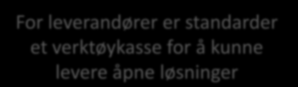 Det jobbes kontinuerlig med standardisering EU har definert Mandat M/441 for arbeid med standardisering innen AMS Mange standarder er under utvikling