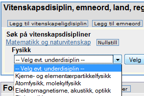 Vitenskapelige arbeider tilknyttet person Det er mulig å lage et eget utvalg av sine hovedarbeider. Dette er en oversikt som alle kan lage og som legges inn som en lenke på den enkeltes profil.