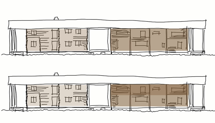 3 boligenheter I en utgave som gir tre boenhet er den øverste etasjen identisk med den under.