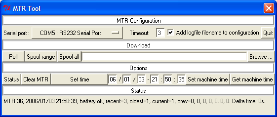 3.1. Nedlasting fra MTR Trykk [MTR] Klikk [Spool all] for å laste ned all data.