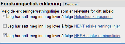 Marker for den erklæringen som passer ditt fagfelt.