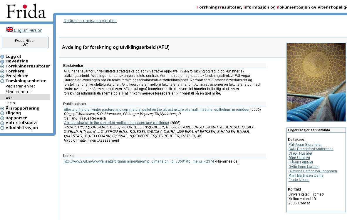 Figur 12b 2.5 Årsrapportering I årsrapporteringsmodulen kan man registrere tallmateriale i forbindelse med institusjonenes budsjettarbeid.