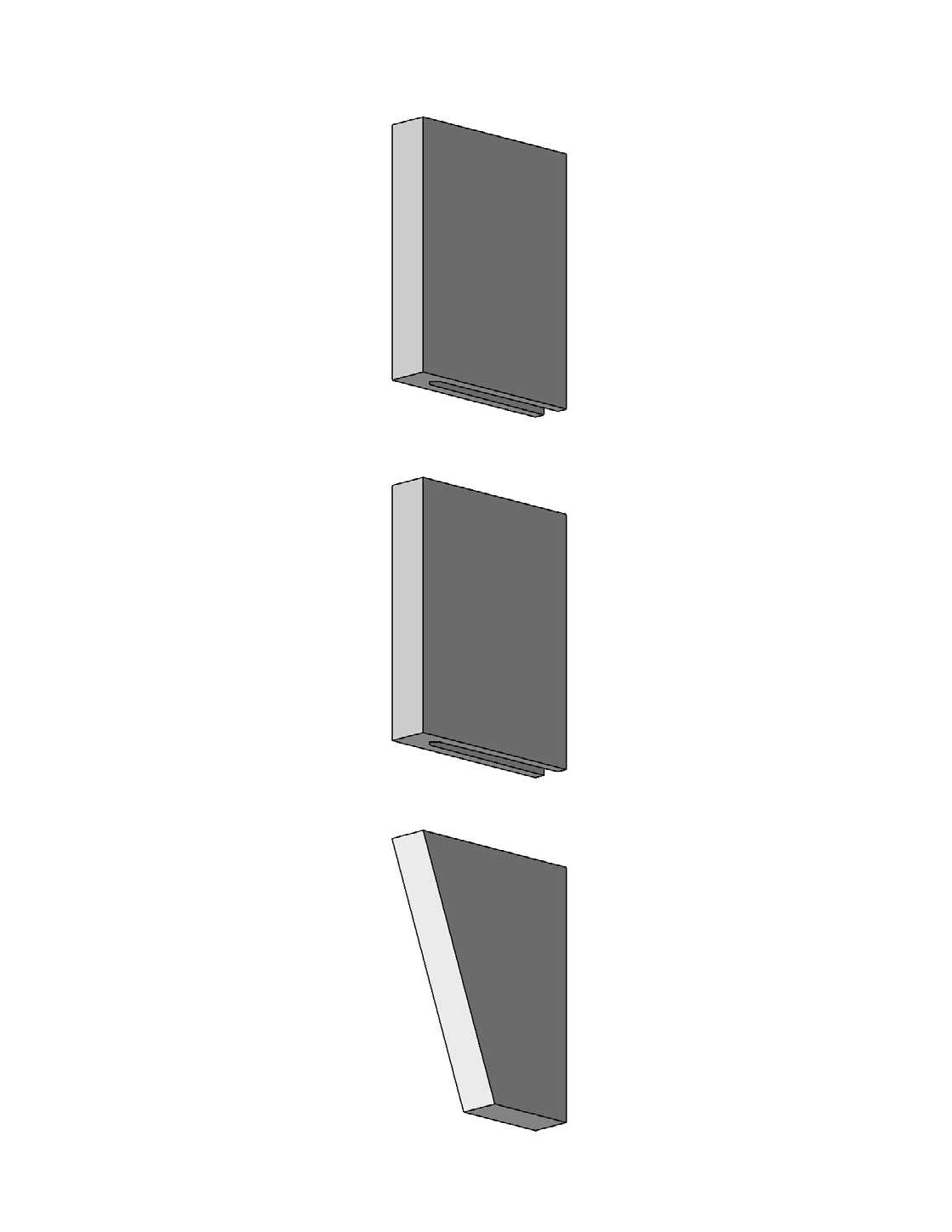 Hylleseksjon Den komplette hylleseksjonen består av 4 hylle-elementer og et skjermingselement (se figur 8). Kan bygges høyere med enkeltelementer (kjøpes separat).
