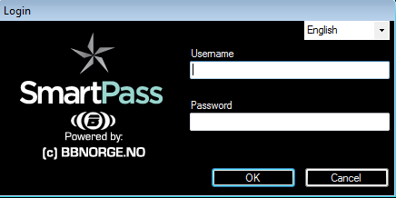 Start Using SmartPass Mini The first time you log in, you should use the default admin user: Admin with password 1234. This is so you can set up the system and let users start using it.